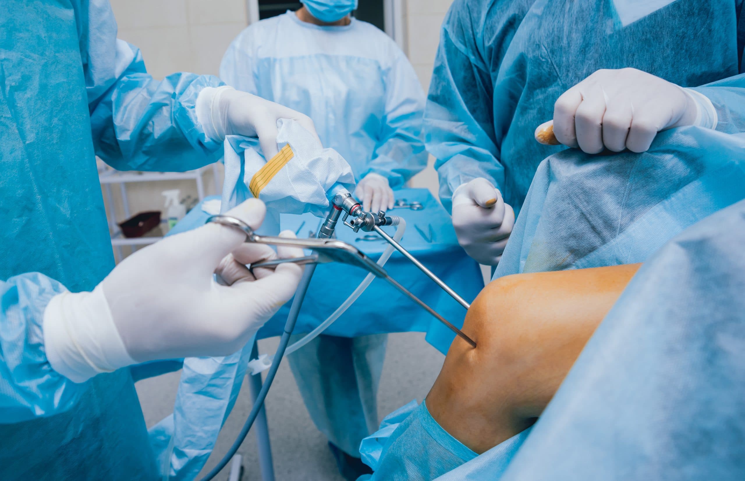 Operating theatre prepared for elbow surgery